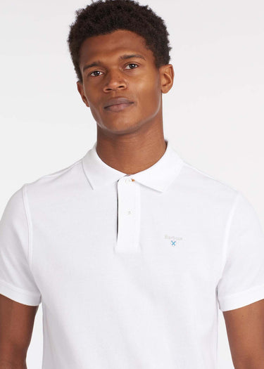 Barbour Polo's Tartan pique polo shirt - white dress