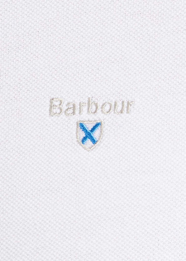 Barbour Polo's Tartan pique polo shirt - white dress