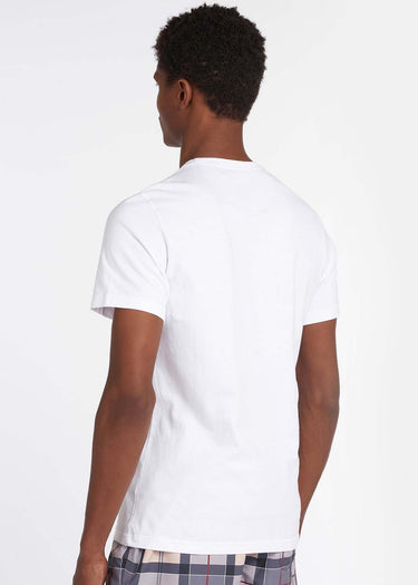 Barbour T-shirts  Tartan sports tee - white