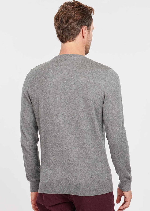 Barbour Truien Essential cotton cashmere crew - grey marl