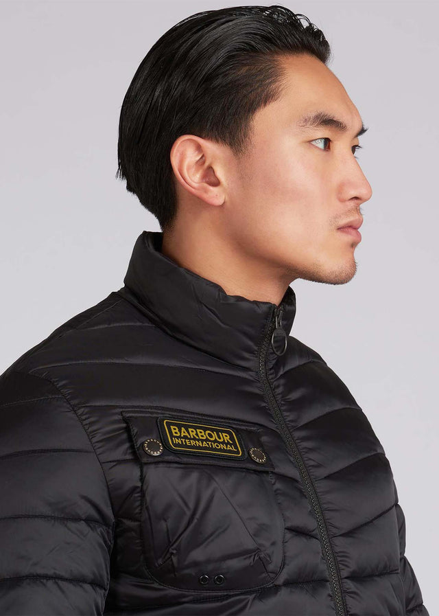 Barbour International Jassen Chain baffle quilt - black