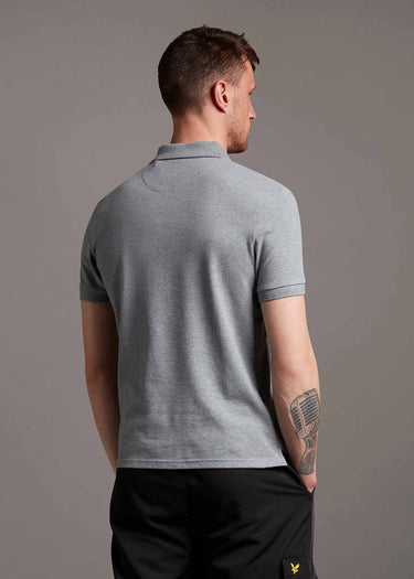 Lyle & Scott Polo's  Plain polo shirt - mid grey marl