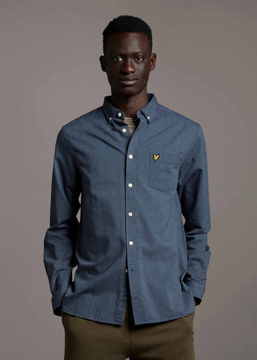 Lyle & Scott Overhemden Oxford shirt - slate blue