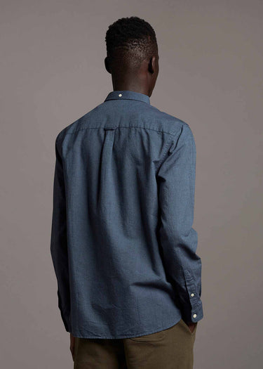 Lyle & Scott Overhemden Oxford shirt - slate blue