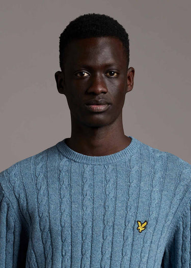 Lyle & Scott Truien Cable jumper - slate blue marl