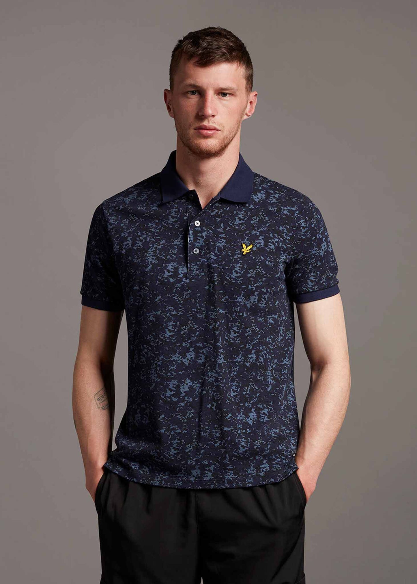 Lyle & Scott Polo's Earth camo polo shirt - dark navy