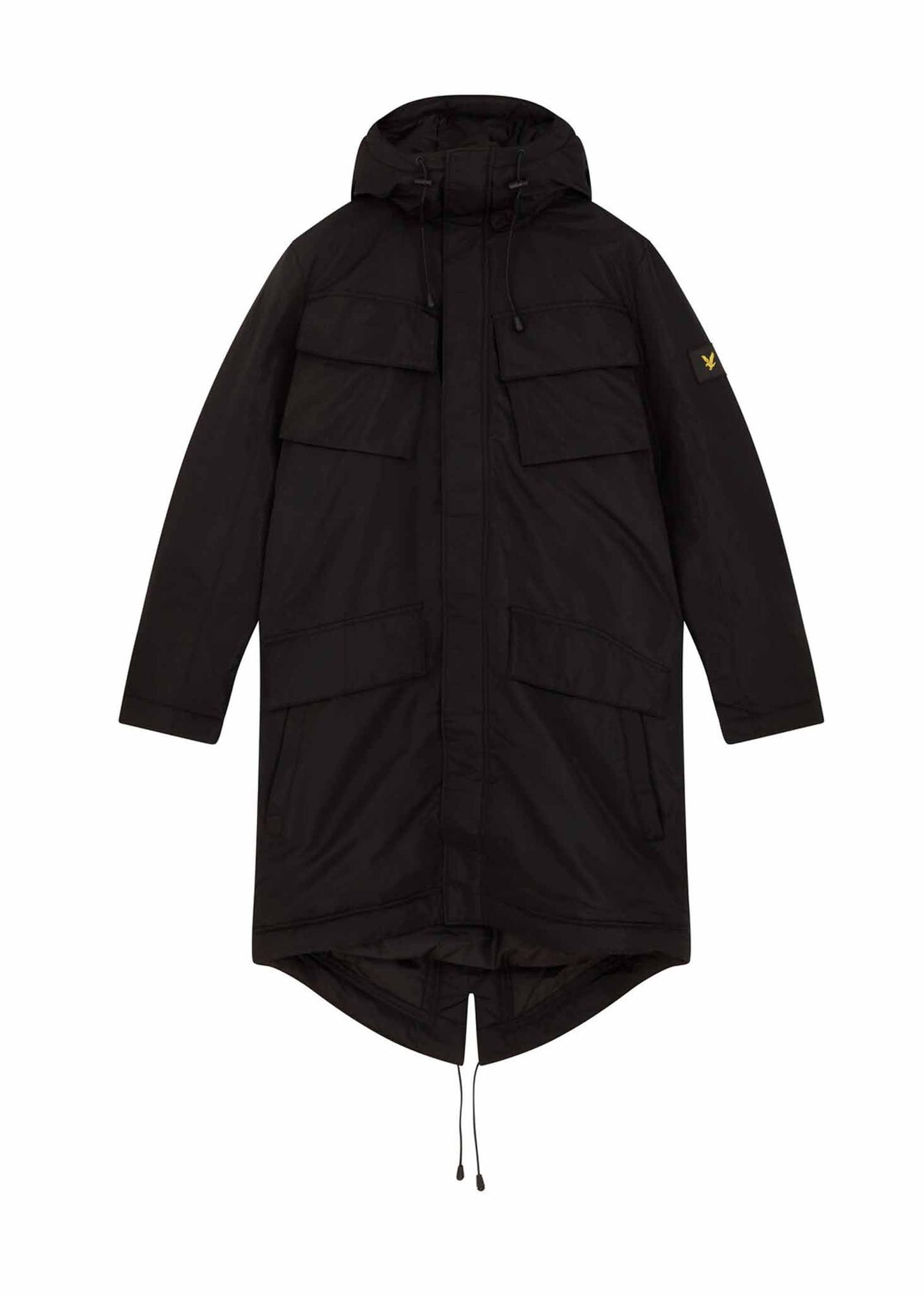 Lyle & Scott Jassen Longline dual pocket parka - jet black