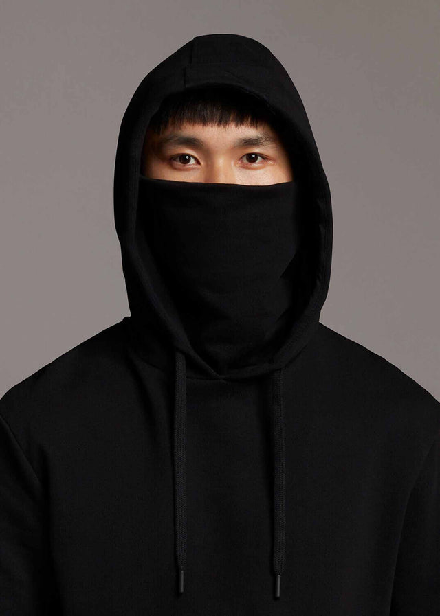 Lyle & Scott Hoodies Face covered hoodie - jet black