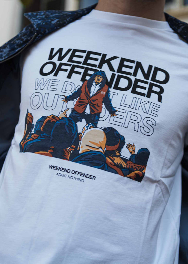 Weekend Offender T-shirts Bovver - white