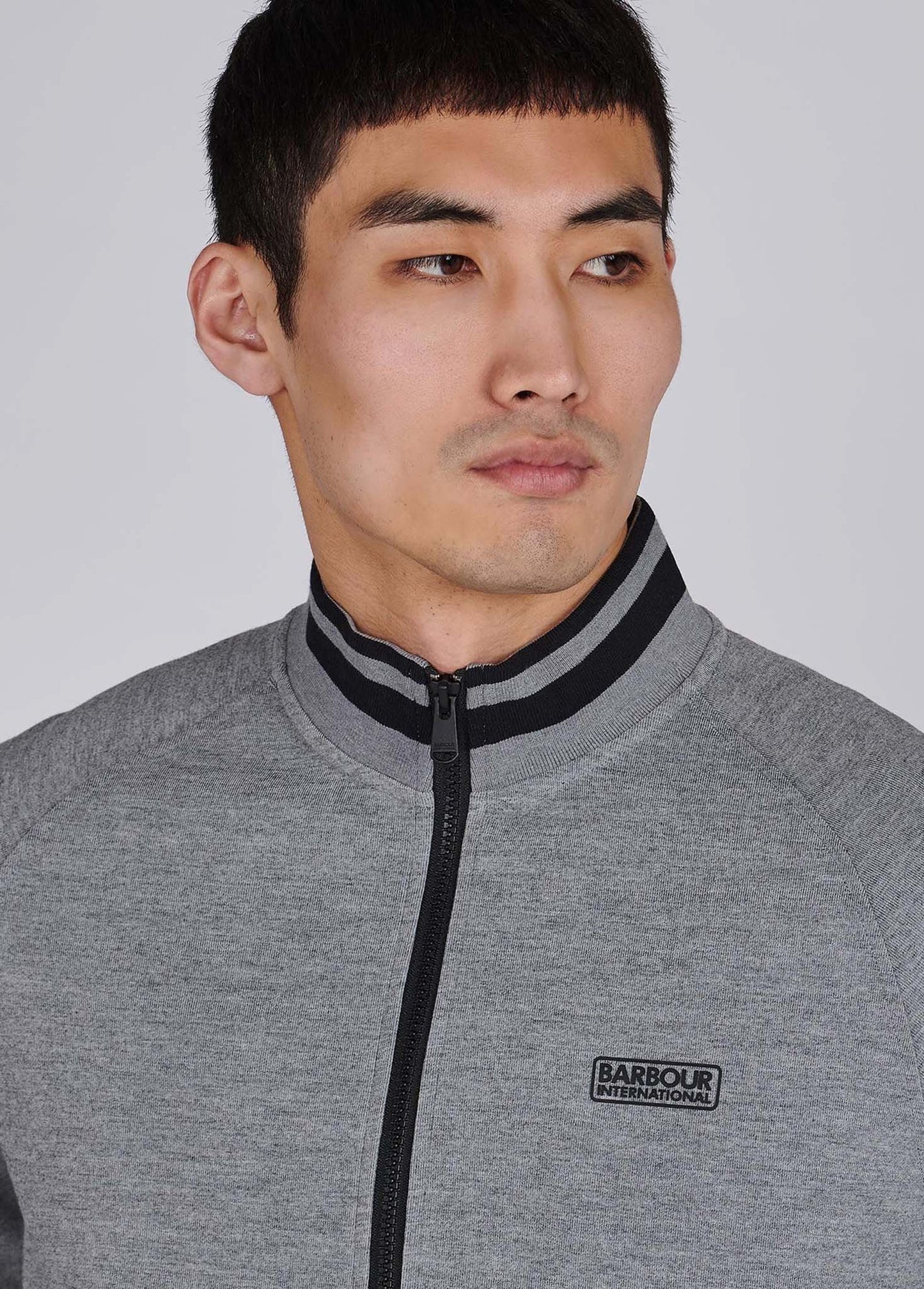 Barbour International Vesten Radius raglan zip thru - anthracite marl