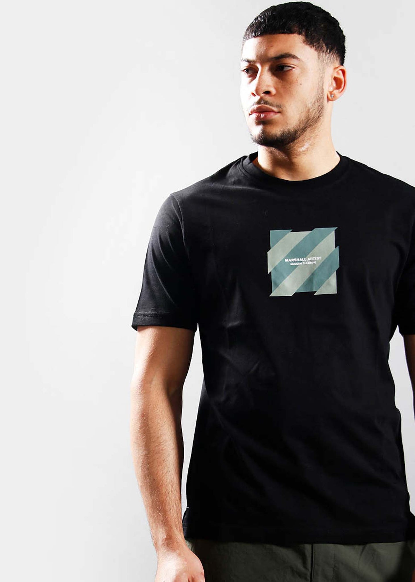Marshall Artist T-shirts Chevron box logo t-shirt - black