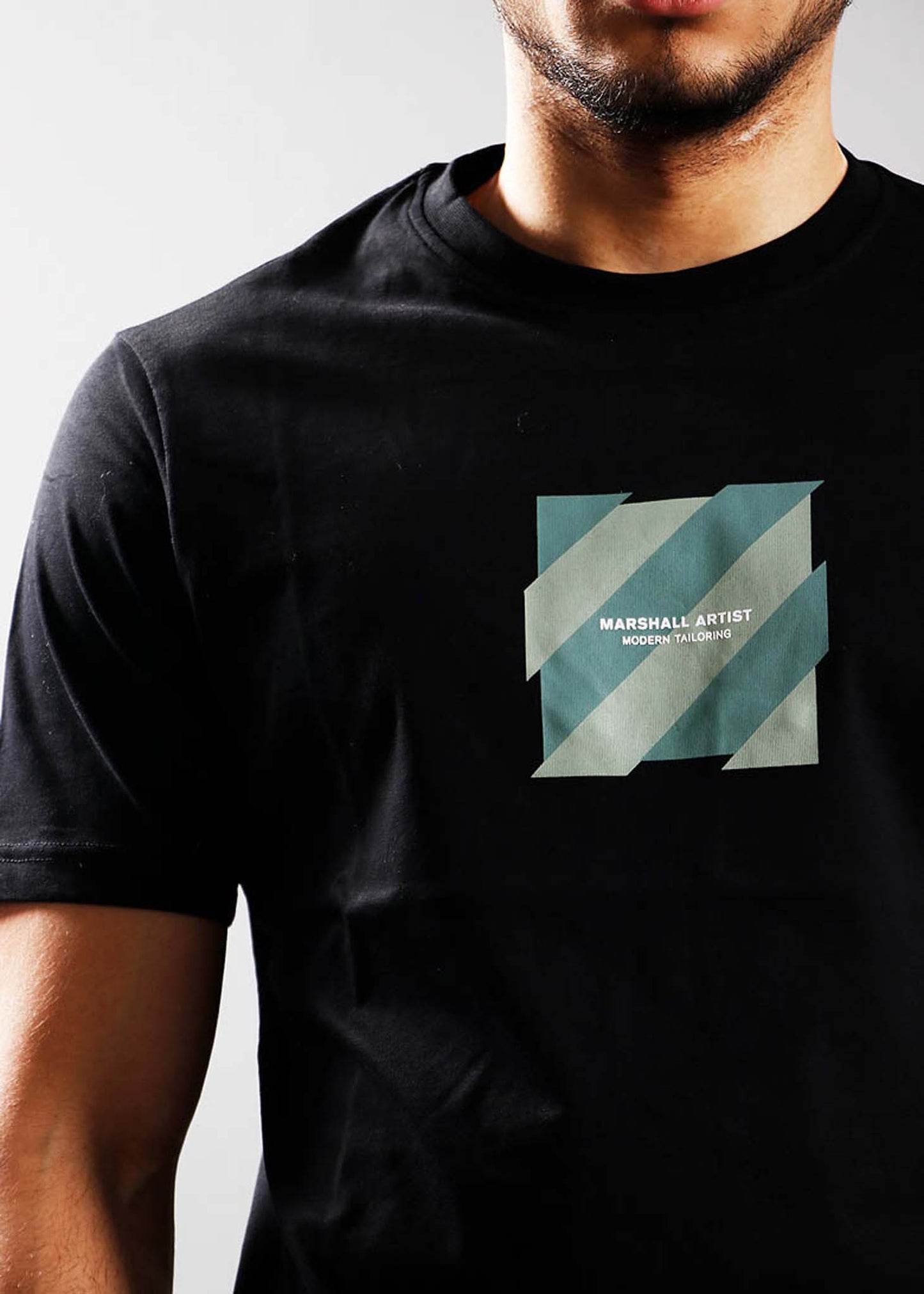 Marshall Artist T-shirts Chevron box logo t-shirt - black