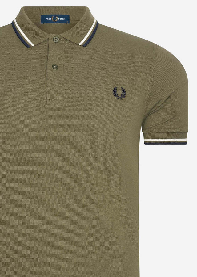 Fred Perry Polo's Twin tipped fred perry shirt - military green