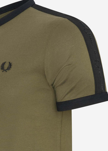 Fred Perry T-shirts Tonal tape ringer t-shirt - military green
