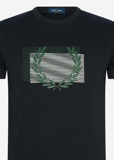 Fred Perry T-shirts Glitched graphic t-shirt - black