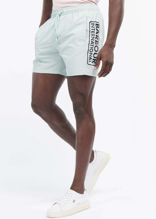 Barbour International Zwembroeken Large logo swim short- pastel spruce