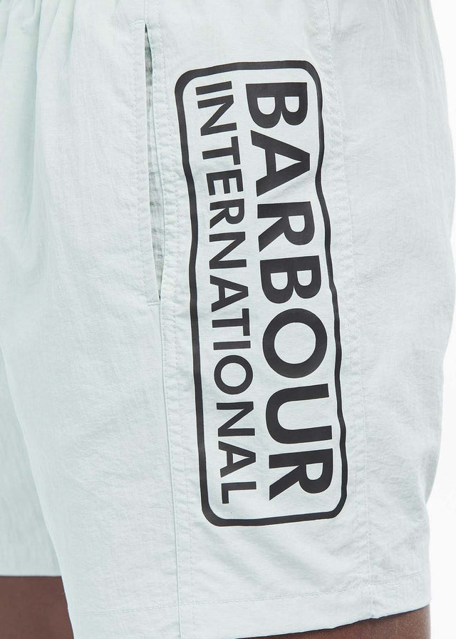 Barbour International Zwembroeken Large logo swim short- pastel spruce