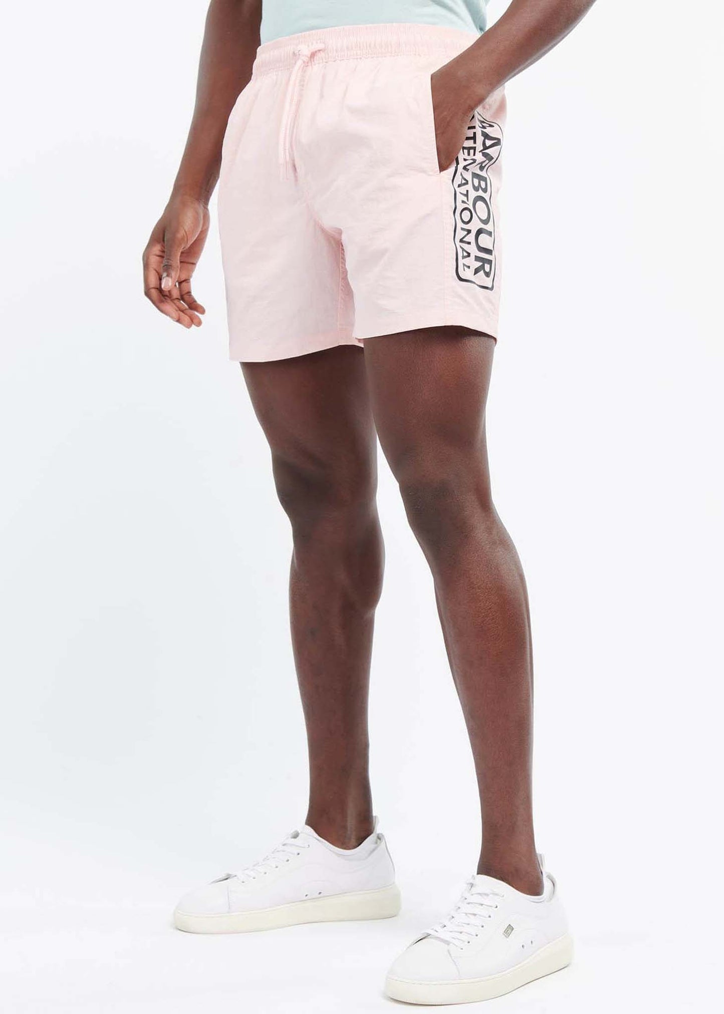 Barbour International Zwembroeken Large logo swim short- pink cinder