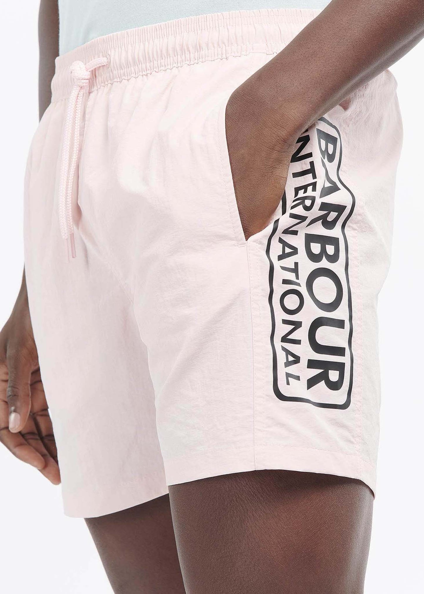 Barbour International Zwembroeken Large logo swim short- pink cinder