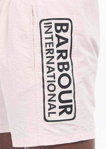 Barbour International Zwembroeken Large logo swim short- pink cinder