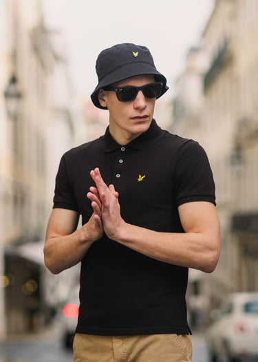 Lyle & Scott Polo's Plain polo shirt - jet black
