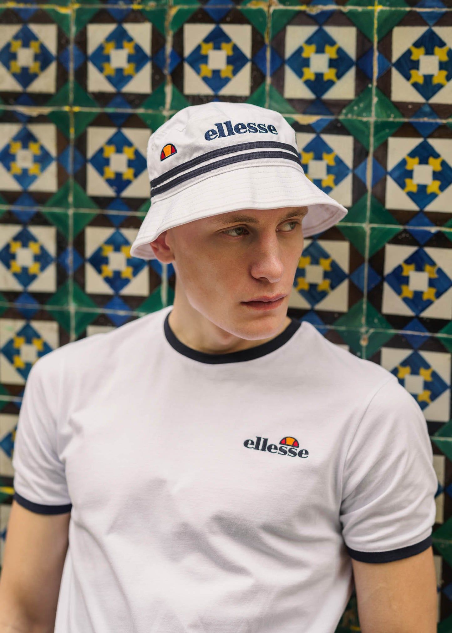 Ellesse Bucket Hats Lorenzo bucket hat - white