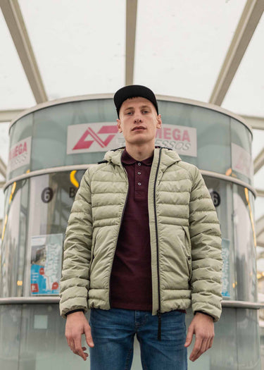 MA.Strum Jassen Hooded down jacket - tea
