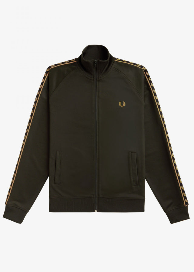 Fred Perry Vesten Gold tape track jacket - hunting green