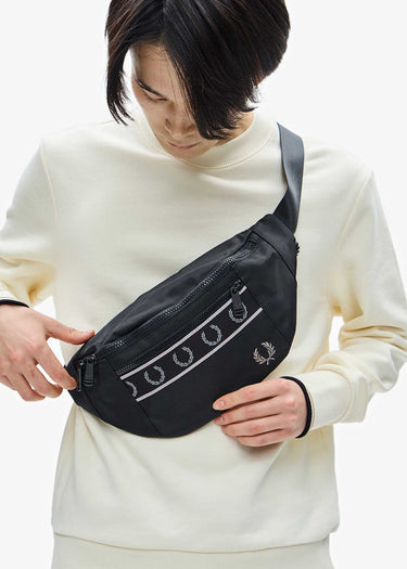 Fred Perry Tassen Contrast tape crossbody bag - black