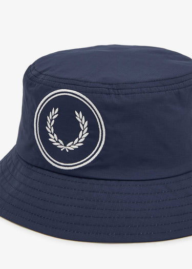 Fred Perry Bucket Hats Circle branded ripstop bucket hat - navy