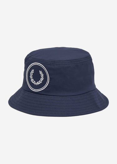 Fred Perry Bucket Hats Circle branded ripstop bucket hat - navy