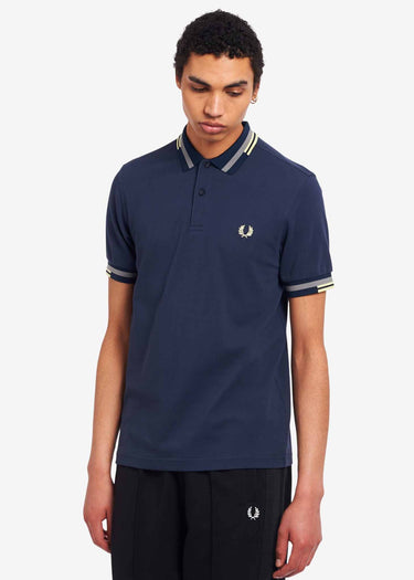 Fred Perry Polo's Abstract tipped polo shirt - dark airforce