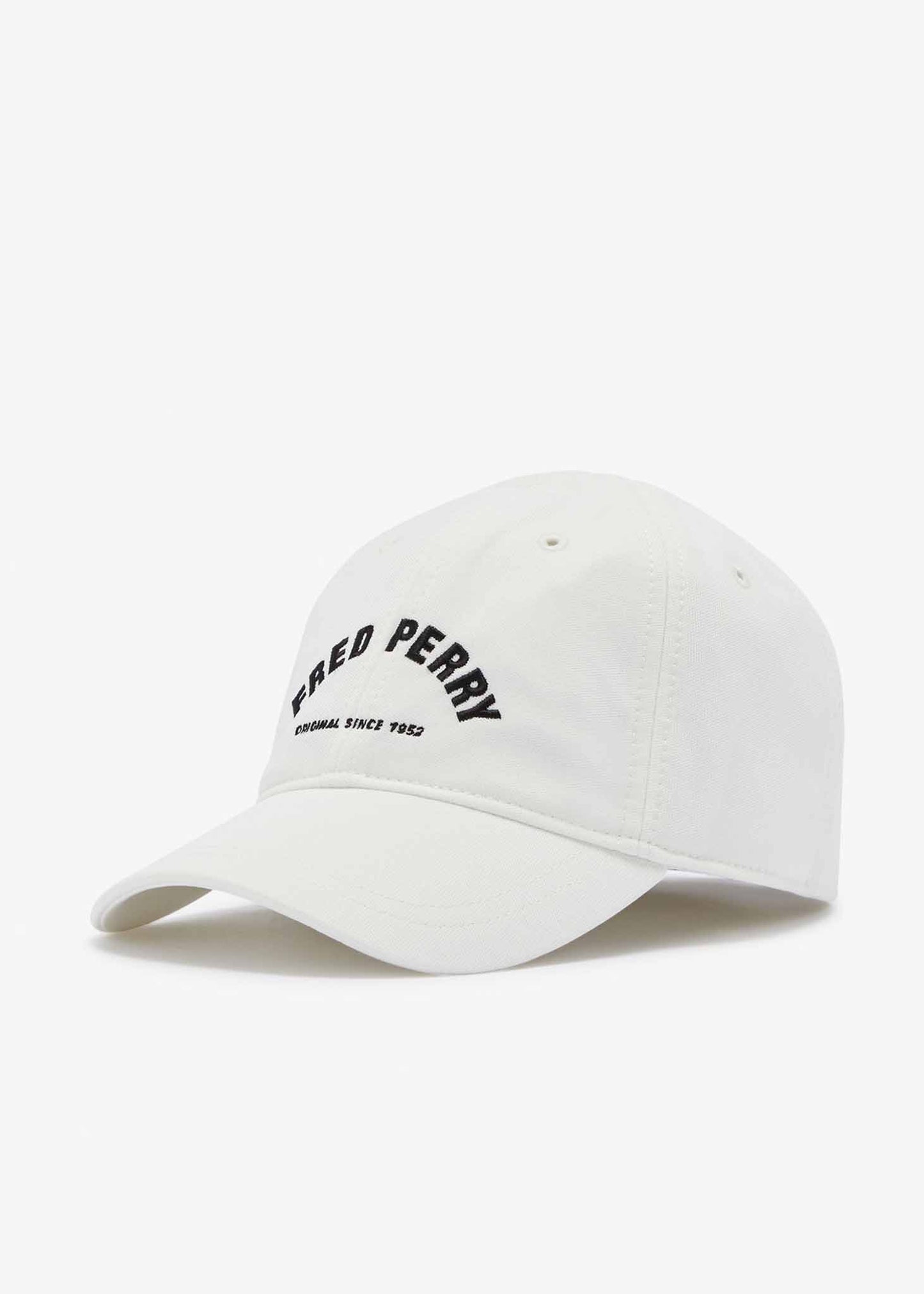 Fred Perry Petten Arch branded tricot cap - snow white