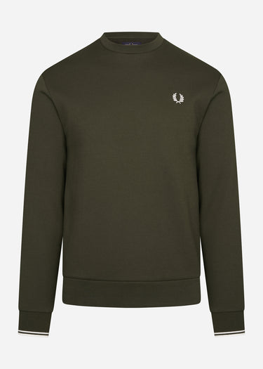 Fred Perry Truien  Fred Perry embroidered sweat - hunting green