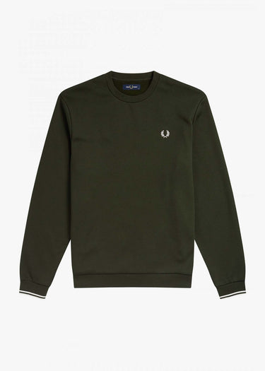 Fred Perry Truien  Fred Perry embroidered sweat - hunting green