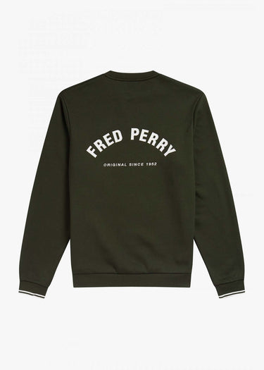 Fred Perry Truien  Fred Perry embroidered sweat - hunting green