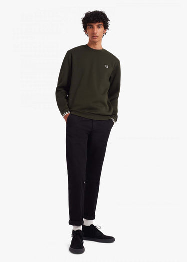 Fred Perry Truien  Fred Perry embroidered sweat - hunting green
