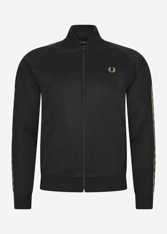 Fred Perry Vesten Gold tape bomber track jacket - black