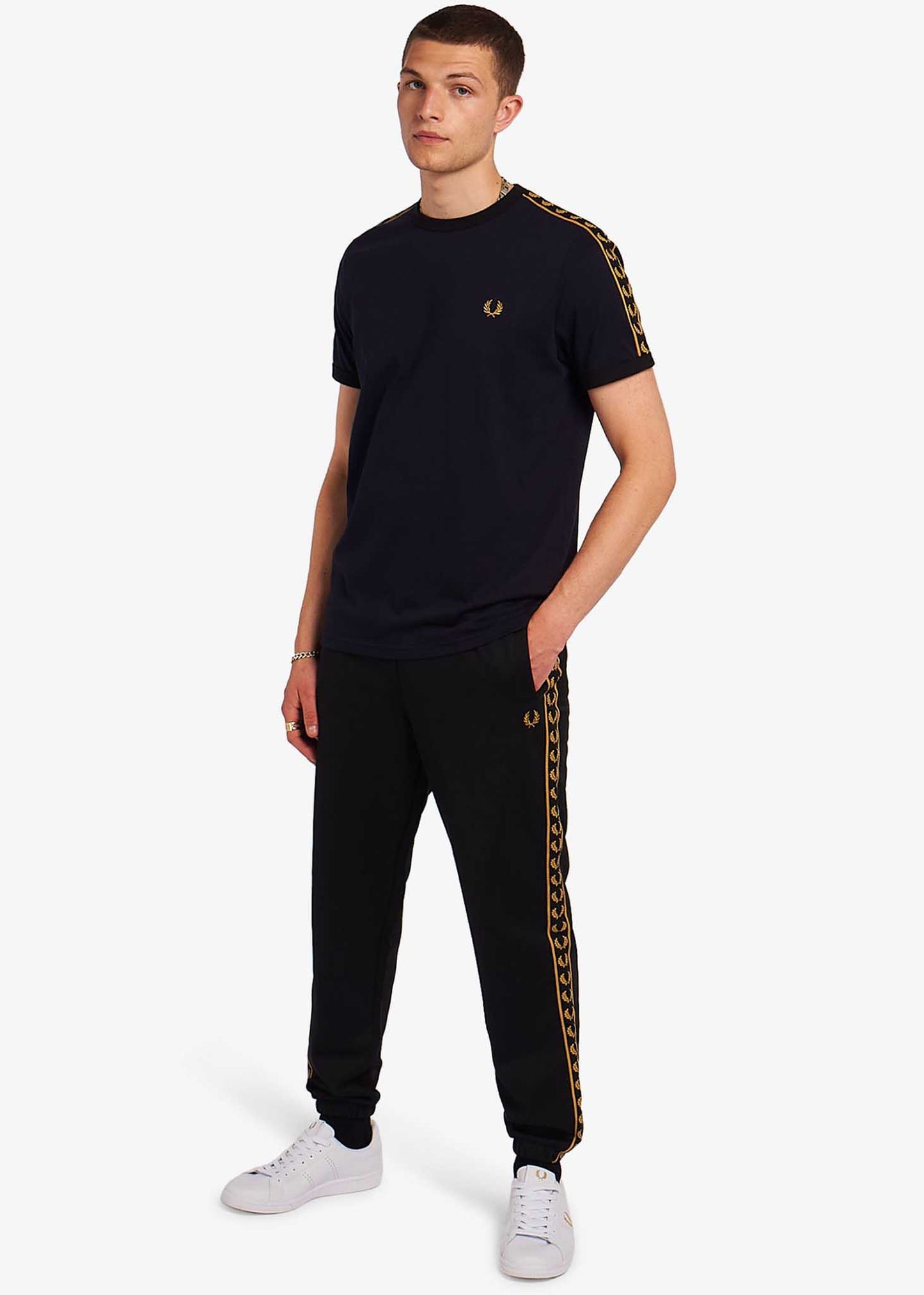 Fred Perry T-shirts Gold taped ringer t-shirt - navy