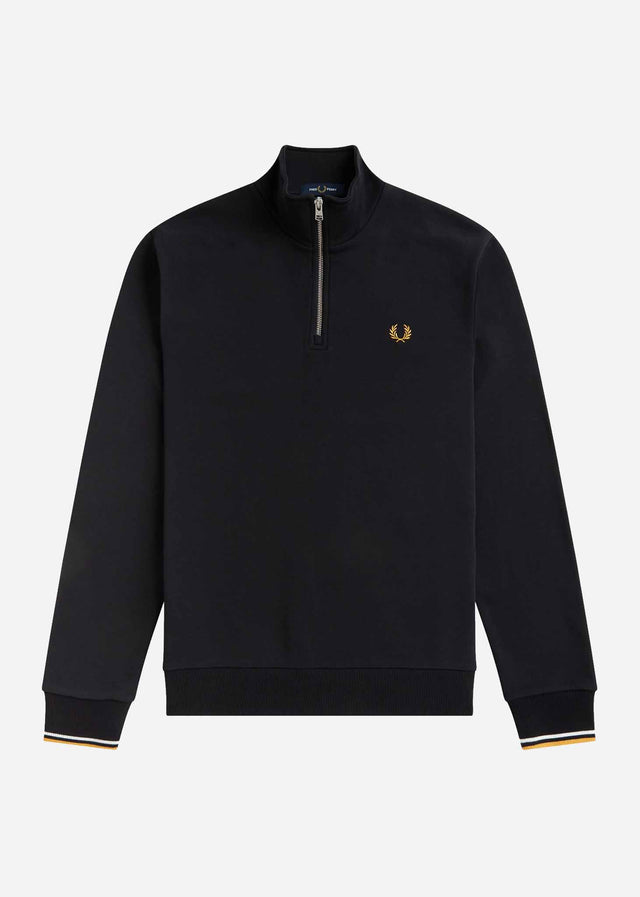 Fred Perry Truien Half zip sweatshirt - black