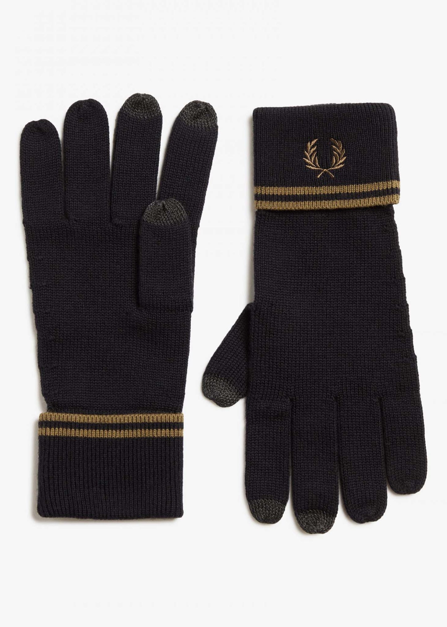 Fred Perry Handschoenen Twin tipped merino wool gloves - black shadedston