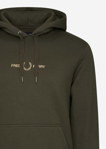 Fred Perry Vesten Graphic hooded sweatshirt - hunting green