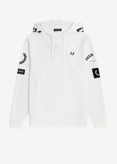 Fred Perry Hoodies Bold branding hooded sweatshirt - white