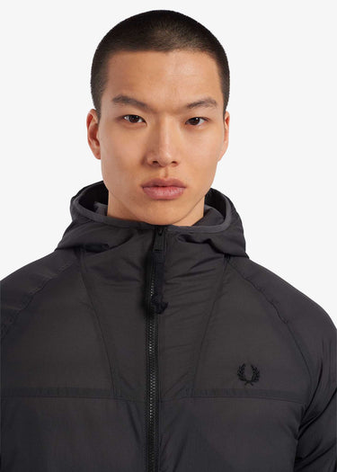 Fred Perry Jassen Insulated hooded jacket - gunmetal