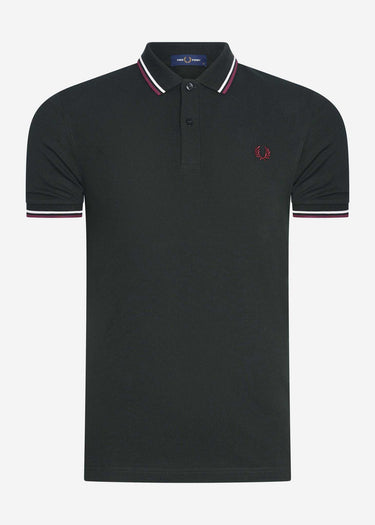 Fred Perry Polo's Twin tipped fred perry shirt - night green