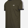 Fred Perry T-shirts Taped ringer aw t-shirt - hunting green