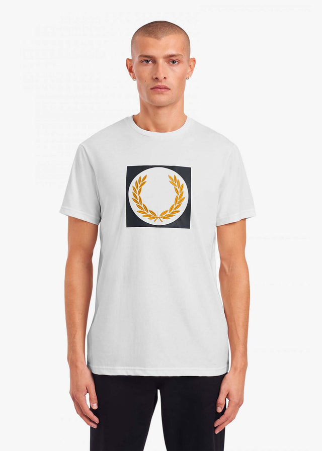 Fred Perry T-shirts Laurel wreath graphic t-shirt - snow white