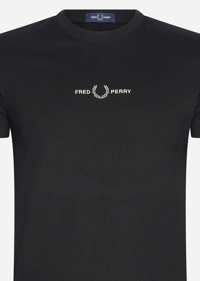 Fred Perry T-shirts Embroidered t-shirt - black