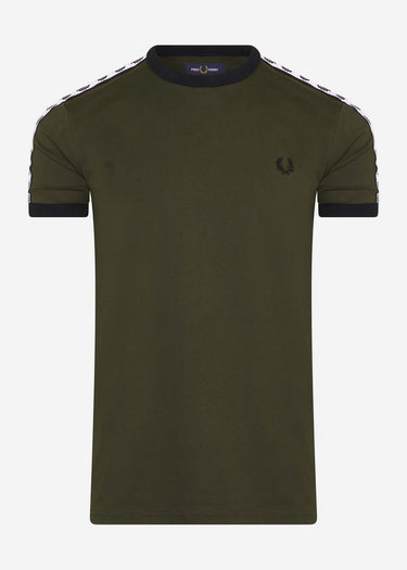 Fred Perry T-shirts Taped ringer t-shirt - hunting green