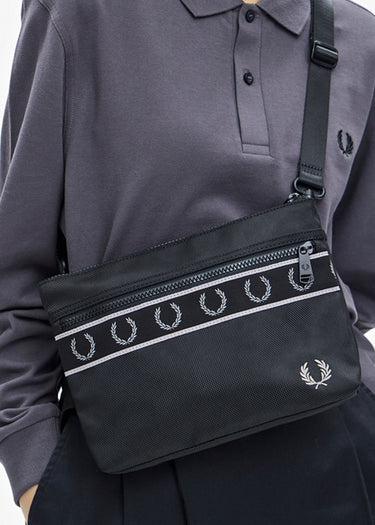 Fred Perry Tassen Contrast tape sacoche bag - black